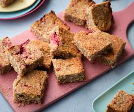 Seeded Raspberry Oat Slices