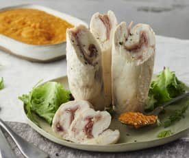 Wraps de poulet sauce tomate