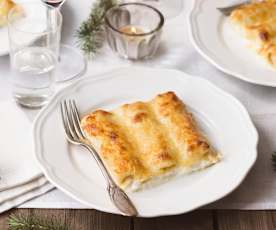 Canelones de San Esteban con pularda y pollo