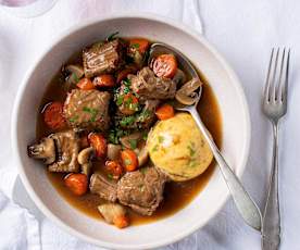 Beef, ale and dumpling stew