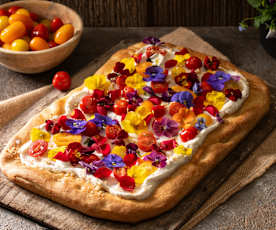 Focaccia de flores