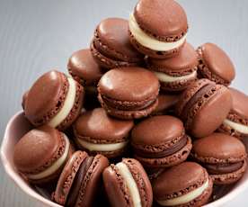 Macarons de chocolate