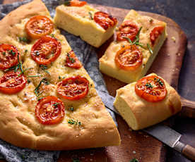 Focaccia con pomodori