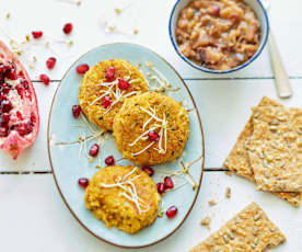 Galettes d'avoine, légumes à la sicilienne