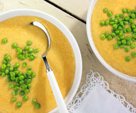 Soupe de petits pois-carottes