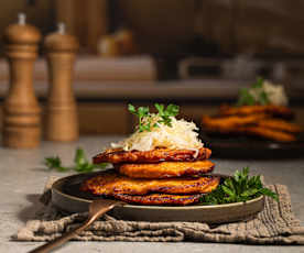 Chłopskie placki ziemniaczane z kapustą kiszoną