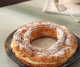 Paris-Brest con muselina de praliné de almendra