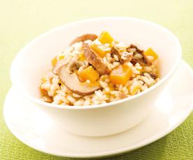 Risotto zucca e porcini