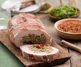 Rolada z indyka z brokułami i fetą