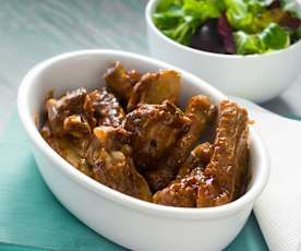 Costillas de cerdo con salsa barbacoa 