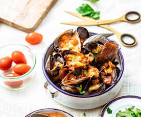 Mexilhões com molho picante