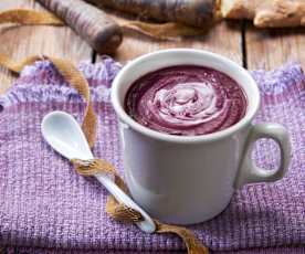 Vellutata di carote viola