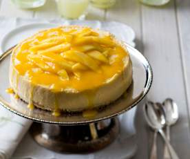 Steamed white chocolate cheesecake