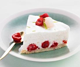 Bavarois litchis-framboises