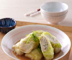 豆腐豚肉高麗菜捲