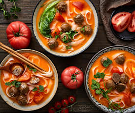 番茄牛丸汤河粉