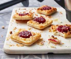 Carrés aux framboises