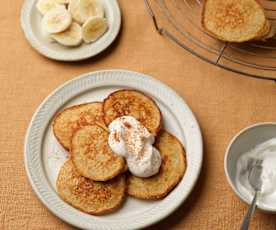 Baby-friendly Banana Pancakes with Cinnamon Yoghurt