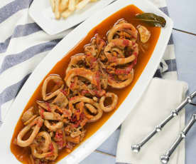 Calamares en escabeche rojo