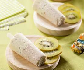 Ghiaccioli cremosi kiwi e banana
