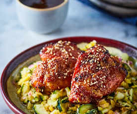 Sticky chicken (pollo caramelizado)