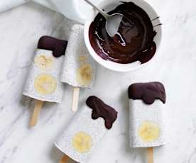 Banana coconut ice blocks