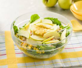 Ensalada verde con delicias de mar