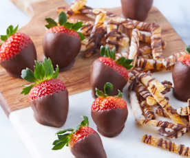 Temperado de chocolate oscuro (sembrado)