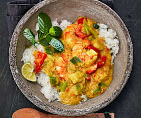 Karibisches Garnelencurry