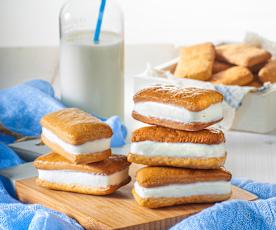 Biscotto gelato miele e yogurt