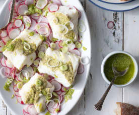 Carpaccio de rabanete com peixe - TM5