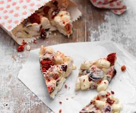 White Chocolate and Strawberry Rocky Road