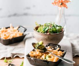 Macaroni et brocolis gratinés au cheddar
