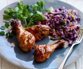 Devilled Chicken with Coleslaw