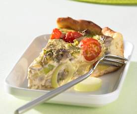 Porree-Pilz-Quiche