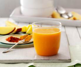 Smoothie de zanahoria, naranja y mango