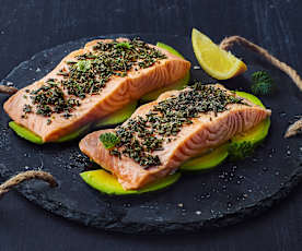 Salmone sottovuoto alle erbe (per 2 persone)