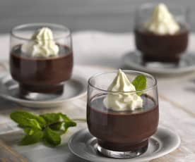 Bavaroises de chocolate con menta