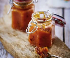 Chutney de mango y chile cascabel