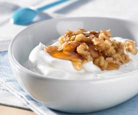 Griekse yoghurt met honing en walnoten