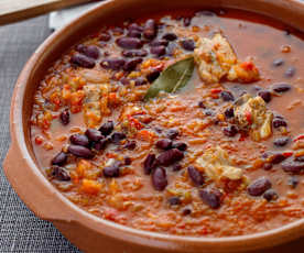 Guiso de judías con costillas