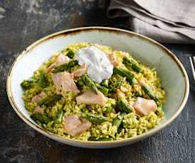 Salmon and Asparagus Rice Salad