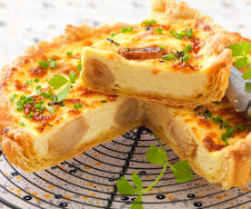 Quiche à l’ail nouveau et vinaigre balsamique