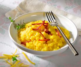 Risotto al limone e prosciutto crudo
