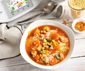 Soupe façon couscous