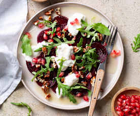 Beetroot carpaccio with burrata