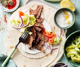 Doner kebab casero