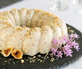 Κέικ παγωτό σύκο με λευκή σοκολάτα και καρύδια