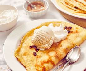 Rum-Rosinen-Pfannkuchen