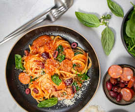 One pot pasta with chorizo